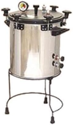 Non-Electric Autoclave sterilizer, Wingnut Type, Seamless Aluminium (14"X15") (37 Ltrs.)