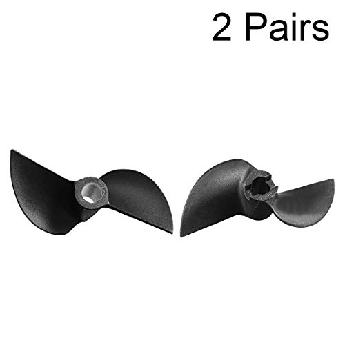 image for uxcell RC Boat CW CCW Propeller 4.8mm Shaft 2 Vanes 42mm 1.6 P/D Fan S