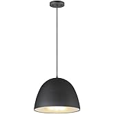 ET2 Fungo-8W 1 LED Pendant-15.75 Inches Wide by 11 inches high-Black/Satin Brass Finish