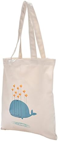 Cotton Canvas Tote Bag with Inner Pocket Adorable Large Tote Bag for Beach,Shipping,Groceries,Books