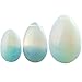 rockcloud Opalite Set of 3 Drilled Yoni Eggs with String, Massage Stones for Women to Train Pelvic Muscles Kegel Exercise