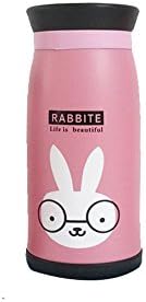 JAYYANG Stainless Steel Cute Cartoon Animal Thermos Travel Off PINK-6.6inches