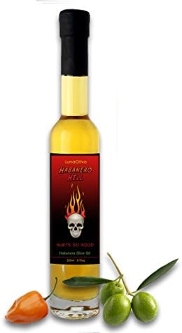 Napa Valley Olive Oil Habanero Infused Extra Virgin For Gourmet Cooking, Salad Dressing, Gift Baskets, Mediterranean Diet, Vegetarian Recipes, Health Food Or A Unique Gluten Free Gift