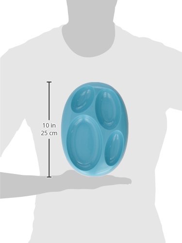 Boon Platter Edgeless Nonskid Divided Plate, Purple/Blue/pink