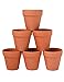 YXMYH 6 Pcs Large Terracotta Pot Clay Pots 5'' Clay Ceramic Pottery Planter Cactus Flower Pots Succulent Pot Drainage Hole- for Indoor/Outdoor Plant Crafts