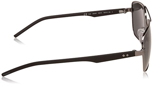 Polaroid Sunglasses Men's Pld2042s Polarized Rectangular Sunglasses, Ruthenium Black/Gray Polarized, 59 mm