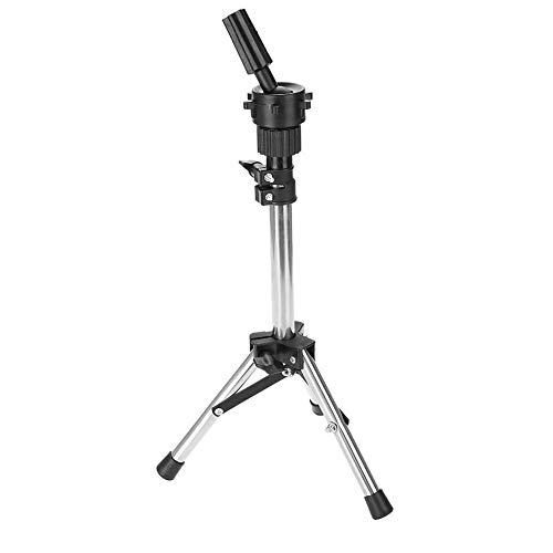 Hairdressing Training Head Holder, Professional Adjustable Salon Model Hairdressing Hair Clamp Mannequin Wig Clamp Manikin Tripod Stand Silver - Thumbnail 6