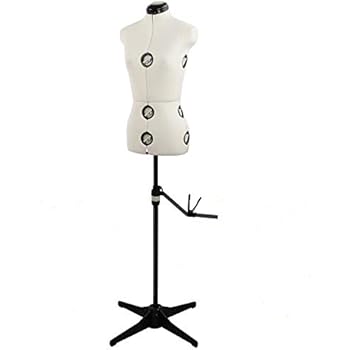 13 Dials Mannequin Dress Form with Tri-Pod Stand, Adjustable Pinnable Female Torso Body for Sewing, Dressmakers Up to 69 Inch Shoulder Height (Small)