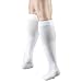 Truform Surgical Stockings, 18 mmHg Compression for Men and Women, Knee High Length, Closed Toe, White, X-Large