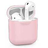 ZALU Compatible for AirPods Case Protective Silicone Cover and Skin for AirPods Charging Case (Pink)