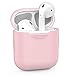 ZALUJMUS Compatible for AirPods Case Protective Silicone Cover and Skin for AirPods Charging Case 2 & 1 [Front LED not Visible] [Wireless Rechargeable](Pink)