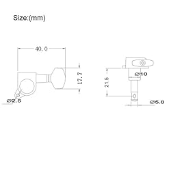 SAPHUE 4pcs Square Ukulele Tuning Pegs,Ukulele