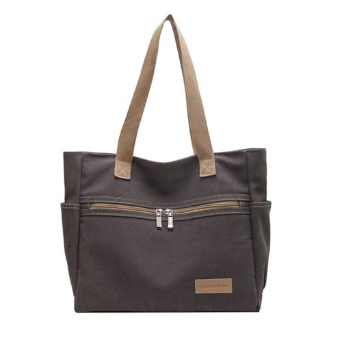 Korean canvas large bag, large capacity women's bag, high-end and versatile shoulder bag, tote bag
