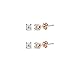 Rose Gold Earrings for Women Flashed Sterling Silver Studs for Men Fashion Trendy 2mm Round Stud Tiny Cubic Zirconia Cartilage Earring Sets for Multiple Piercings, 2 Pairs