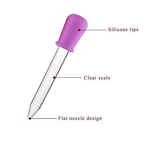 FJSM 8 pcs Liquid Droppers Silicone Plastic Clear Liquid Medicine Dropper Pipette for Kids Liquid Candy Droppers 5ml Pipette Plastic for Baby Toddler Kids Candy Medicine Water