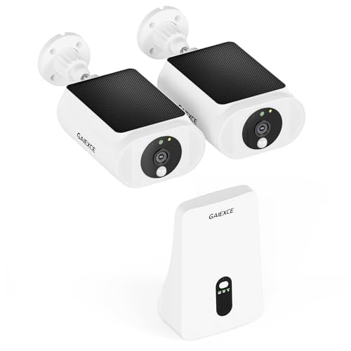 Gaiexce 2K Solar Security Camera System