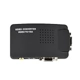 SLLEA RCA Composite AV S-Video to VGA Converter Box for DVD DVR VCR Monitor