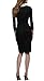 REPHYLLIS Women's Classicial Scoop Neck Retro Business Bodycon Pencil Dress M Rose