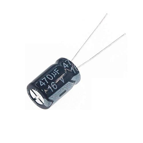 PoiLee Capacitor 470uf 16V Radial Electrolytic Capacitor 8x11mm 105 C (Pack of 10pcs)