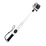 SHOOT Waterproof Selfie Stick for GoPro HERO 6/5/4/3+/3/ HERO(2018)/Fusion AKASO Transparent Extension Float Floating Monopod with Remote Clip for Campark AKASO DBPOWER Crosstour FITFORT Cameras(Blue