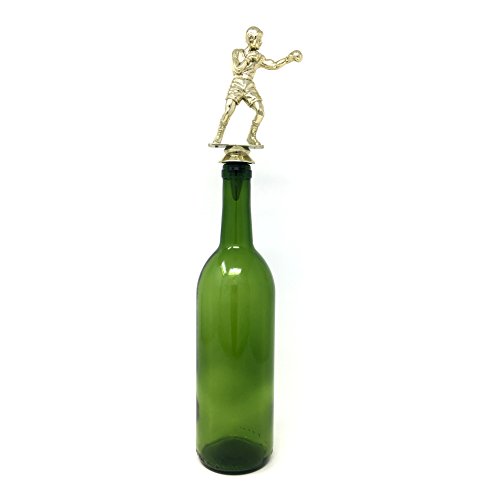 Boxing Wine Bottle Stopper - Handmade with Stainless Steel Base and Repurposed Trophy Top