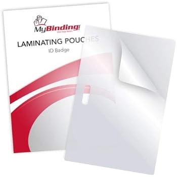 pouches laminating 5mil badge 100pk slot side