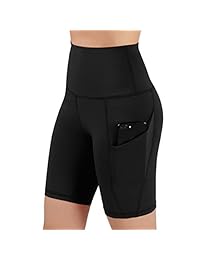 ODODOS - Pantalones cortos de yoga de cintura alta para yoga, control de abdomen, entrenamiento, correr, atletismo, no transparente