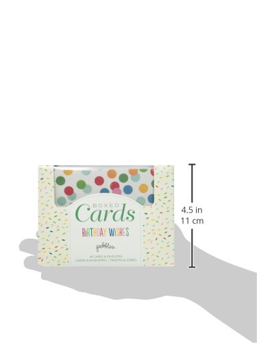 American Crafts Pebbles A2 Cards & Envelopes (4.25"X5.5") 40/Pkg-Birthday Wishes