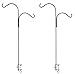 Ashman Double Span Black Deck Hook (2 Pack), 46-Inch Length, Super Strong and Ideal for Bird Feeders, Plant Hangers, Coconut Shell, Hanging Baskets, Lanterns, Wind Chimes and More!