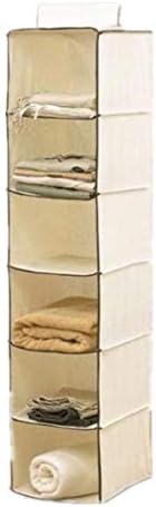 6 Shelf Hanging Wardrobe Storage Unit Sweater Organiser by Safield