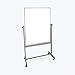 Luxor Mobile MB3648WW Dry Erase Double-Sided Magnetic Whiteboard with Aluminum Frame and Stand,36