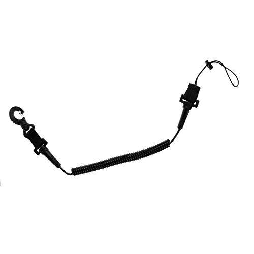 image for Prettyia 2Pcs Deluxe Spiral Coiled Elastic Dive Lanyard 150cm/59'' Ext