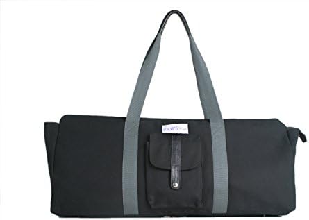 Lodayoga Yoga Mat Bag Extra Large From 100% Canvas Yoga Bag Long Comfortable Straps Full Length Durable Zip Large External Pocket Internal Plastic Wet Pocket Suitable for Women and Men