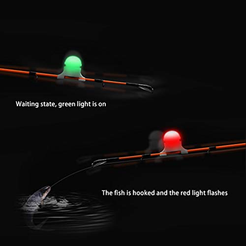 Abcidubxc Mini-LED-Licht, automatischer Induktionsangel-Alarm, Rutenspitze, Karpfen-Nacht-Angellicht, automatische… – Bild 5