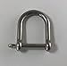 US STAINLESS Stainless Steel 316 Wide D Shackle 5.5mm (7/32