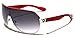 Men's Flat Top Sport Shied Aviator Sunglasses - Multiple Colors