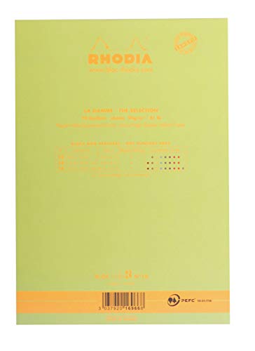 Rhodia ColoR Pad - Lined 70 sheets - 6 x 8 1/4 - Anise Cover - Thumbnail 2