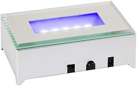 IFOLAINA LED Light Base Multicolor Lighted Stand for Crystal Art Display Rectangle Stand with US Power Adapter