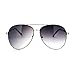Womens Retro Luxury Fashion Pilot Sunglasses Black Silver