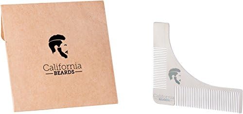 Premium Beard Shaping Template Styling Tool and Comb - Heavy Stainless Steel - by California Beards