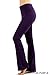 Zenana Women Fold Over Waist Cotton Stretch Flare Leg Boot Cut Yoga Pants Leggings