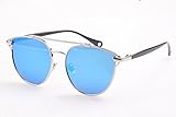 SojoS Mens Womens Stylish Round Metal Frame Flash Mirror Lens Fashion Sunglasses SJ1035