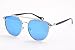 SojoS Mens Womens Stylish Round Metal Frame Flash Mirror Lens Fashion Sunglasses SJ1035