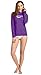 BALEAF Women's Long Sleeve Rashguard Swim Shirt Surf Top Sun Protection UPF 50+ Purple Size XL