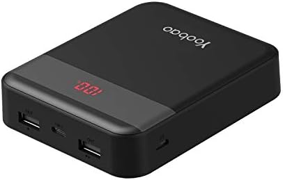 Yoobao 10000mAh Quick Charge 3.0 Power Bank Portable Charger (USB-C & Micro Dual Input, Dual Output, LCD Digital Display) QC 3.0 External Battery Pack Compatible iPhone, iPad, Samsung & More -Black