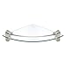 MODONA Corner Glass Shelf with Rail – Satin Nickel – Oval Series - 5 Year Warrantee