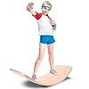Montessori-Wooden-Wobble-Board-for-Kids-Toys-Balance-Curvy-Board-Seesaw-Rocker-Swing-Board-Toddlers-Natural Montessori Wooden Wobble Board for Kids Toys Balance Curvy Board, Seesaw Rocker Swing Board Toddlers (Natural)