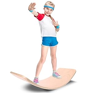 Montessori-Wooden-Wobble-Board-for-Kids-Toys-Balance-Curvy-Board-Seesaw-Rocker-Swing-Board-Toddlers-Natural Montessori Wooden Wobble Board for Kids Toys Balance Curvy Board, Seesaw Rocker Swing Board Toddlers (Natural)