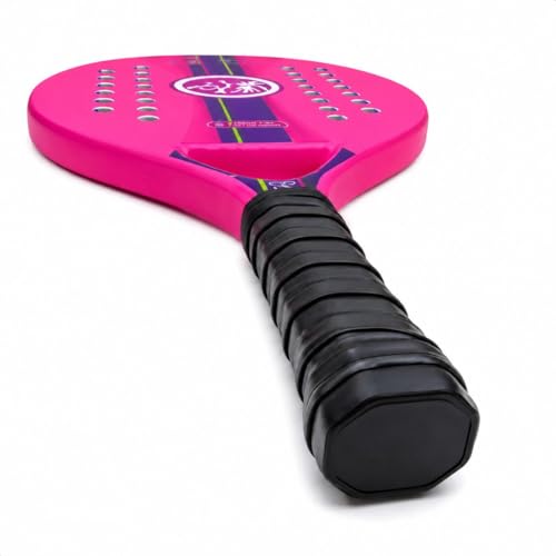 Raquete Para Beach Tennis Profissional Em Fibra Carbono Com Capa Protetora