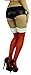 ToBeInStyle Women's Furry Trim Sheer Christmas Thigh Hi Stockings